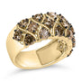 3 Ct. T.W. Champagne Diamond Multi Lattice Band Ring in 10K Yellow Gold-Plated Sterling Silver, photo 4