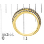 1 Ct. T.W. Champagne Diamond Multi Layer Band Ring in 10K Yellow Gold-Plated Sterling Silver, photo 7