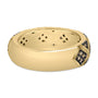 Anillo de banda estilo geométrico con diamantes champán de 3/8 ct. p.t. en plata de ley bañada en oro amarillo de 10K, foto 2