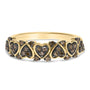 Anillo de banda con diamantes naturales de 1/3 ct. p.t. en plata de ley bañada en oro amarillo de 10K, foto 1