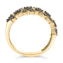 Anillo de banda con diamantes naturales de 1/3 ct. p.t. en plata de ley bañada en oro amarillo de 10K, foto 6