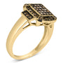 Anillo escalonado con diamantes champán de 1/2 ct. p.t. en plata de ley bañada en oro amarillo de 10K, foto 4