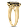 Anillo escalonado con diamantes champán de 1/2 ct. p.t. en plata de ley bañada en oro amarillo de 10K, foto 5