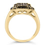 Anillo escalonado con diamantes champán de 1/2 ct. p.t. en plata de ley bañada en oro amarillo de 10K, foto 6
