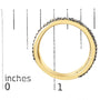 Anillo de banda ondulada con diamantes champán de 2 1/2 ct. p.t. en plata de ley bañada en oro amarillo de 10K, foto 7