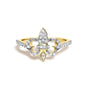 1/4 Ct. T.W. Diamond Fleur-de-Lis Ring in 14K Yellow Gold-Plated Sterling Silver, photo 1