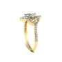 1/4 Ct. T.W. Diamond Fleur-de-Lis Ring in 14K Yellow Gold-Plated Sterling Silver, photo 5