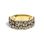 1 1/2 Ct. T.W. Brown Diamond Scalloped Band Ring in 10K Yellow Gold-Plated Sterling Silver, photo 1