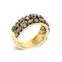 1 1/2 Ct. T.W. Brown Diamond Scalloped Band Ring in 10K Yellow Gold-Plated Sterling Silver, photo 4