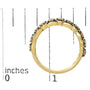 1 1/2 Ct. T.W. Brown Diamond Scalloped Band Ring in 10K Yellow Gold-Plated Sterling Silver, photo 7
