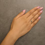 Anillo solitario bypass con diamante marrón claro de 1/5 ct. p.t. en plata de ley bañada en oro amarillo de 14K, foto 3