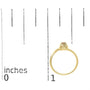 Anillo solitario bypass con diamante marrón claro de 1/5 ct. p.t. en plata de ley bañada en oro amarillo de 14K, foto 7