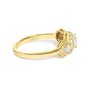 1/2 Ct. T.W. Lab-Grown Diamond Floral 3-Stone Ring in 14K Yellow Gold-Plated Sterling Silver, photo 2