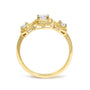 1/2 Ct. T.W. Lab-Grown Diamond Floral 3-Stone Ring in 14K Yellow Gold-Plated Sterling Silver, photo 6