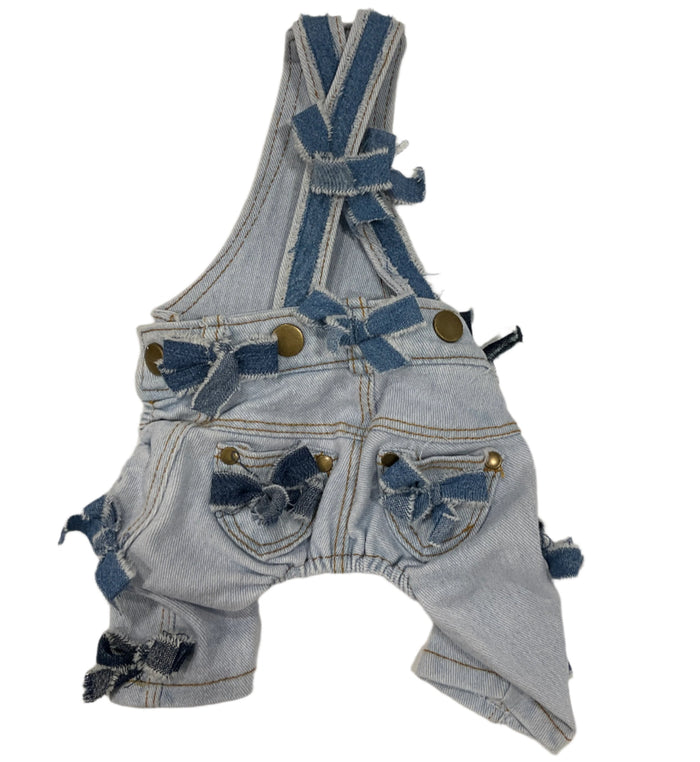 Denim Bow Overalls, photo 1