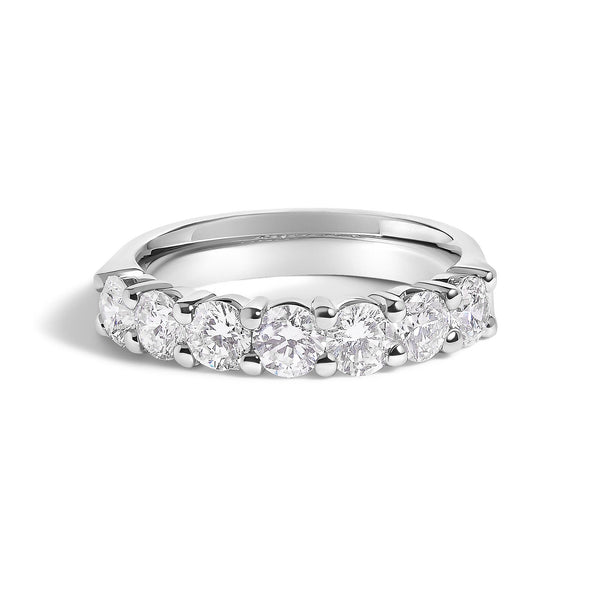1 1/2 Ct. T.W. Diamond 7 Stone Band Ring in 14K Gold, photo 2