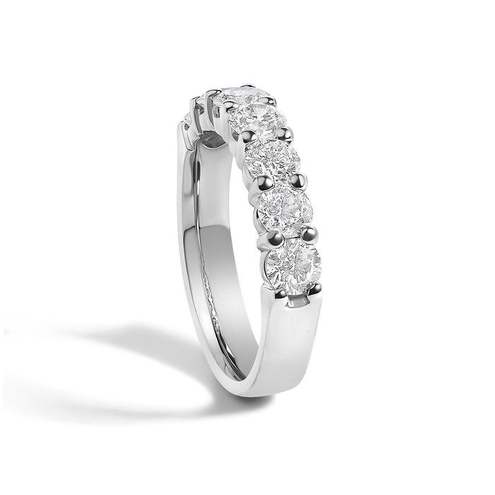 1 1/2 Ct. T.W. Diamond 7 Stone Band Ring in 14K Gold, photo 10