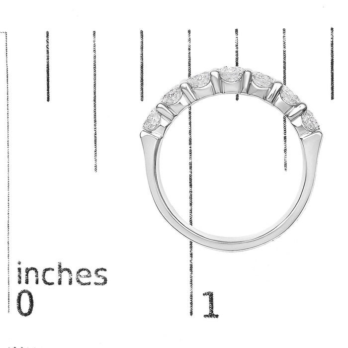 1 1/2 Ct. T.W. Diamond 7 Stone Band Ring in 14K Gold, photo 14
