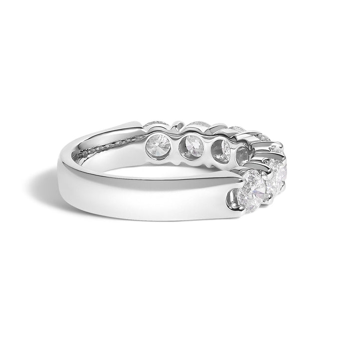 Anillo de banda de 7 piedras con diamantes de 2 ct. p.t. en oro de 14K, foto 4