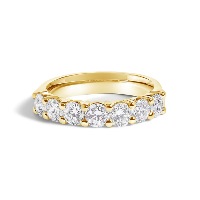 1 1/2 Ct. T.W. Diamond 7 Stone Band Ring in 14K Gold, photo 1