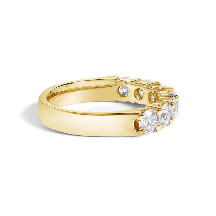 1 1/2 Ct. T.W. Diamond 7 Stone Band Ring in 14K Gold, photo 3