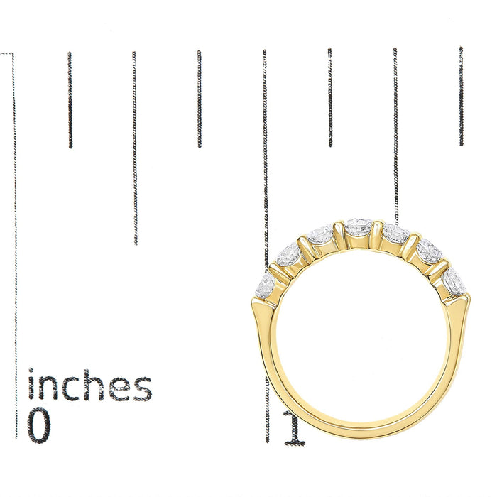 1 1/2 Ct. T.W. Diamond 7 Stone Band Ring in 14K Gold, photo 13