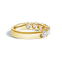 Anillo de banda de 7 piedras con diamantes de 2 ct. p.t. en oro de 14K, foto 3