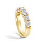 Anillo de banda de 7 piedras con diamantes de 2 ct. p.t. en oro de 14K, foto 9
