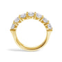 Anillo de banda de 7 piedras con diamantes de 2 ct. p.t. en oro de 14K, foto 11