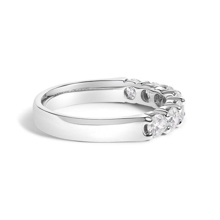 1 Ct. T.W. Diamond 7 Stone Band Ring in 14K Gold, photo 4