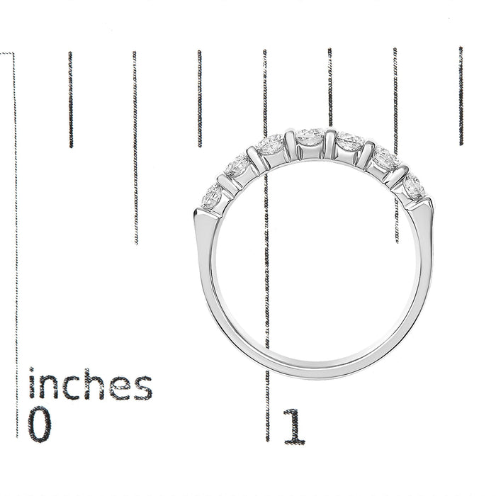 1 Ct. T.W. Diamond 7 Stone Band Ring in 14K Gold, photo 14