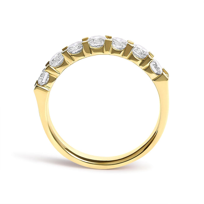 1 Ct. T.W. Diamond 7 Stone Band Ring in 14K Gold, photo 11