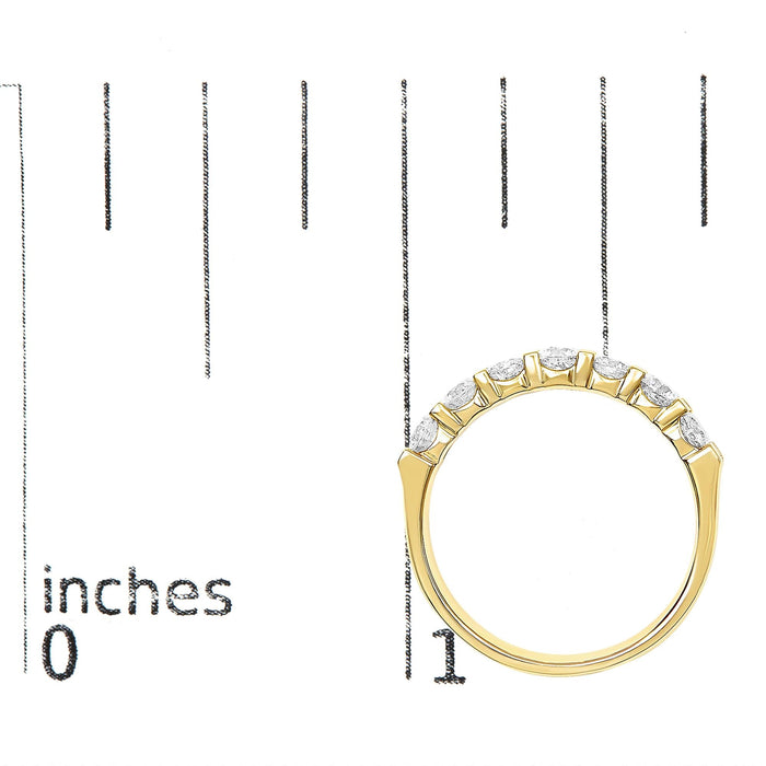 1 Ct. T.W. Diamond 7 Stone Band Ring in 14K Gold, photo 13
