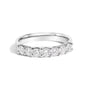 Anillo de banda de 7 piedras con diamantes de 3/4 ct. p.t. en oro de 14K, foto 2