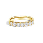 Anillo de banda de 7 piedras con diamantes de 3/4 ct. p.t. en oro de 14K, foto 1