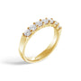 Anillo de banda de 7 piedras con diamantes de 3/4 ct. p.t. en oro de 14K, foto 7