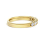 Anillo de banda de 7 piedras con diamantes de 1/2 ct. p.t. en oro de 14K, foto 2