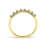 Anillo de banda de 7 piedras con diamantes de 1/2 ct. p.t. en oro de 14K, foto 6