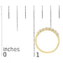 Anillo de banda de 7 piedras con diamantes de 1/2 ct. p.t. en oro de 14K, foto 7