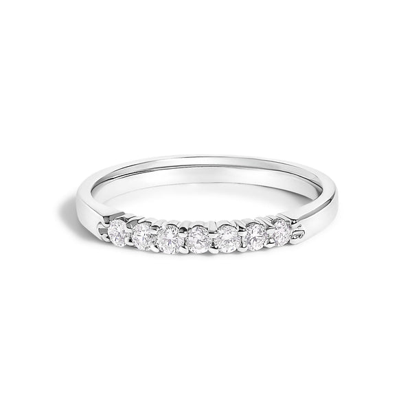 1/4 Ct. T.W. Diamond 7 Stone Band Ring in 14K Gold, photo 2