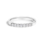 Anillo de banda con 7 diamantes de 1/4 ct. p.t. en oro de 14K, foto 2