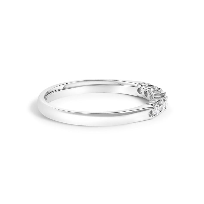 Anillo de banda con 7 diamantes de 1/4 ct. p.t. en oro de 14K, foto 4