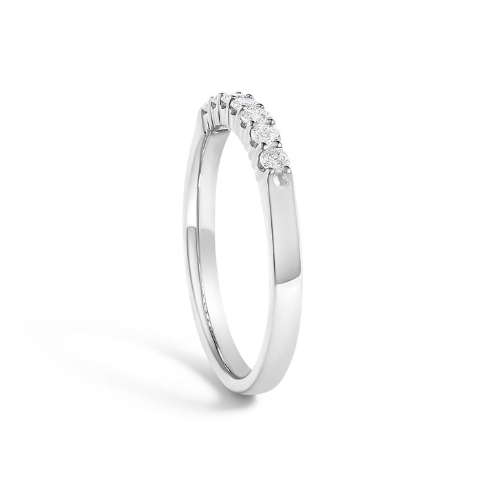 Anillo de banda con 7 diamantes de 1/4 ct. p.t. en oro de 14K, foto 10