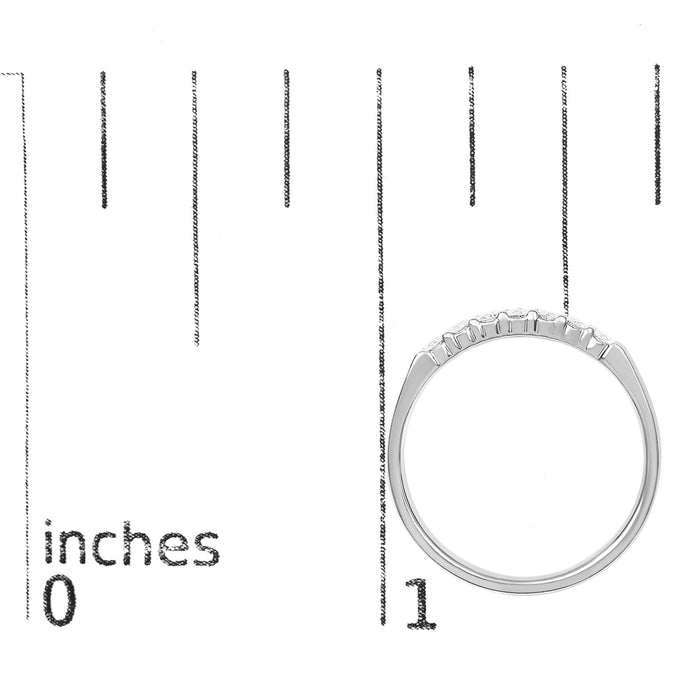 Anillo de banda con 7 diamantes de 1/4 ct. p.t. en oro de 14K, foto 14