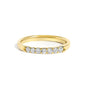 Anillo de banda con 7 diamantes de 1/4 ct. p.t. en oro de 14K, foto 1