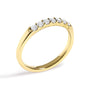 Anillo de banda con 7 diamantes de 1/4 ct. p.t. en oro de 14K, foto 7