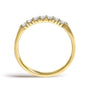 Anillo de banda con 7 diamantes de 1/4 ct. p.t. en oro de 14K, foto 11