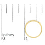 Anillo de banda con 7 diamantes de 1/4 ct. p.t. en oro de 14K, foto 13