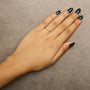 Anillo de banda de 7 piedras con diamantes de 1/10 ct. p.t. en oro de 14K, foto 6