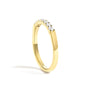 Anillo de banda de 7 piedras con diamantes de 1/10 ct. p.t. en oro de 14K, foto 9